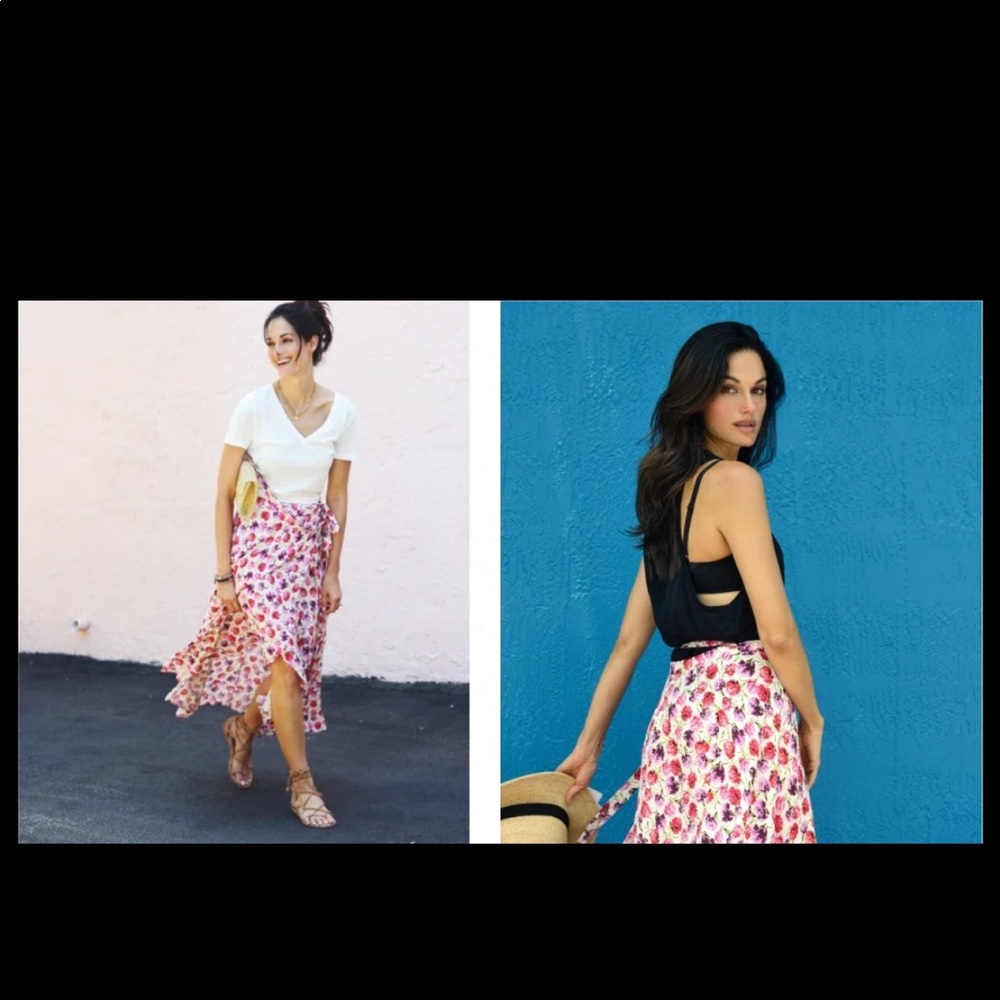 Zara floral wrap skirt- Perfect condition!